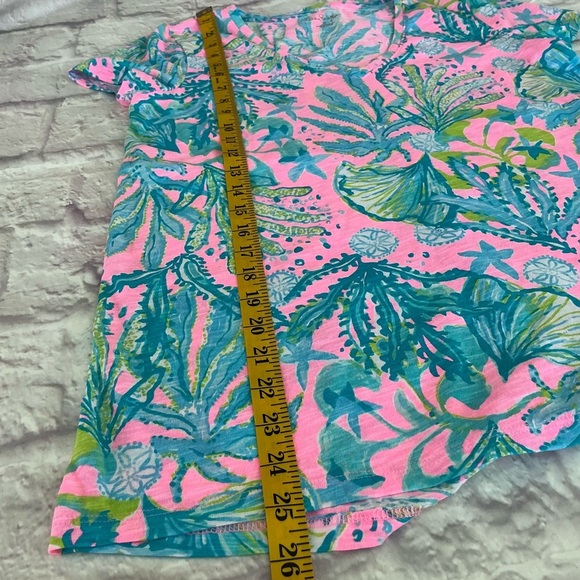Lilly Pulitzer Mandevilla Baby Hip Nautic Tropical Print V-Neck Women’s Top - Picture 5 of 8